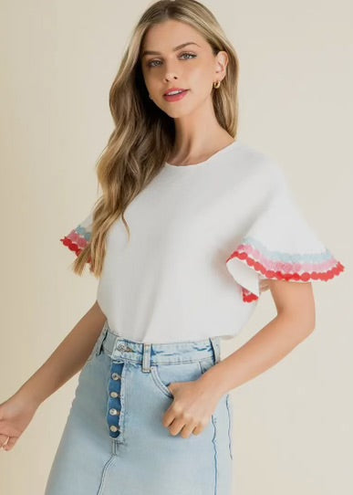Flutter Sleeve Top