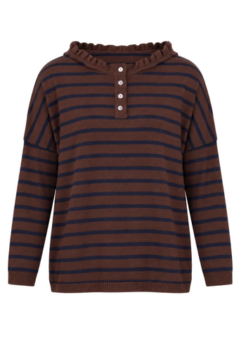 Catalina Cotton Ruffle Henley