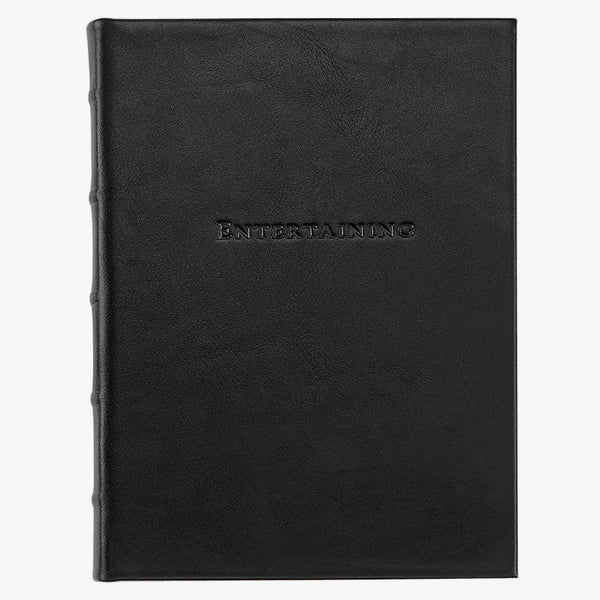 Entertaining Book - Black Traditional Leather