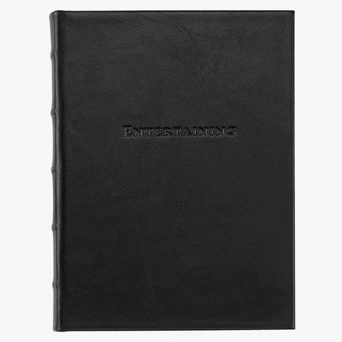 Entertaining Book - Black Traditional Leather