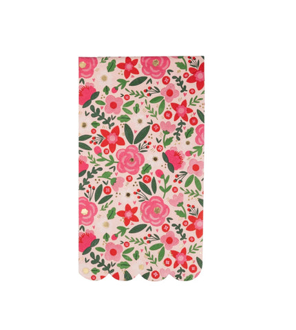 FLORAL SCALLOPED DINNER NAPKIN