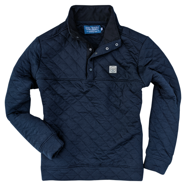 QUILTED PULLOVER (NAVY)