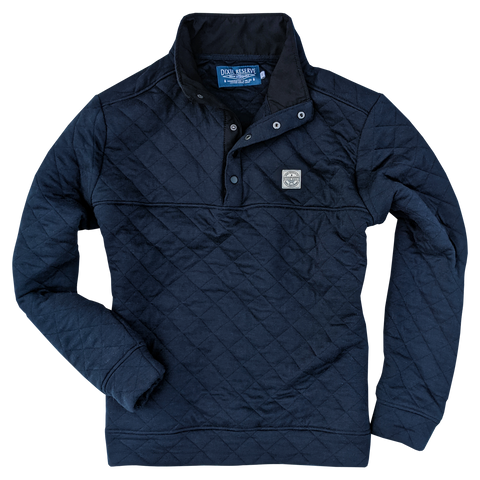 QUILTED PULLOVER (NAVY)