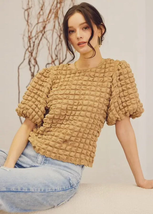 Short Sleeve Bubble Top