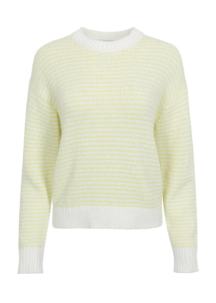AURA RELAXED CREW NECK SWEATER - LIMEADE