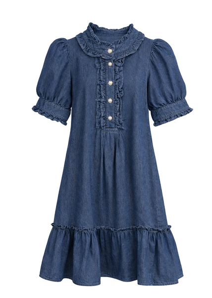 Arlo Denim Ruffled Dress