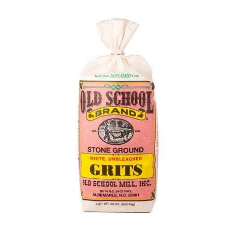 NON GMO STONE GROUND, WHITE GRITS, 30OZ. GLUTEN FREE