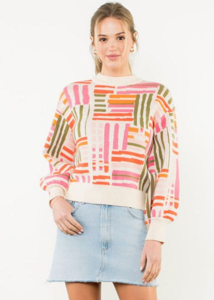 Cream Pattern Sweater