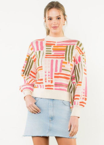 Cream Pattern Sweater
