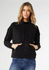 Hilarie Super Soft Mock Neck Pouch Pocket Top