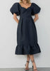 Navy Textured Dress