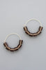 Black Diamond Glass Hoops