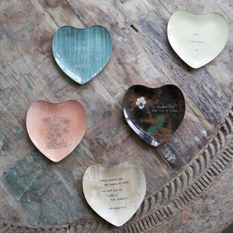 Small Heart Decoupage Plate