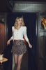 Rose Sheer Skort-  Retro Cheetah
