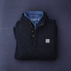 QUILTED PULLOVER (NAVY)