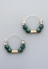 Green Ghana Glass & Dalmation Hoops