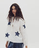 Make A Wish Linen Shirt - Off White with Dark Blue
