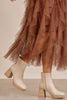 Shakira Wood Ankle Booties