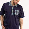 The Eastwood Polo - Navy With Camp Plaid