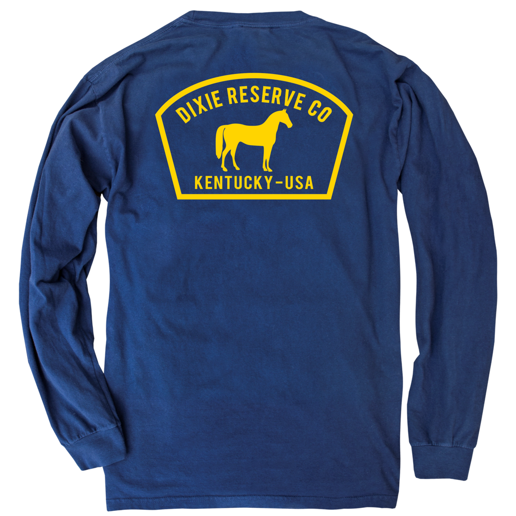 KY HORSE NAVY LONG SLEEVE TEE
