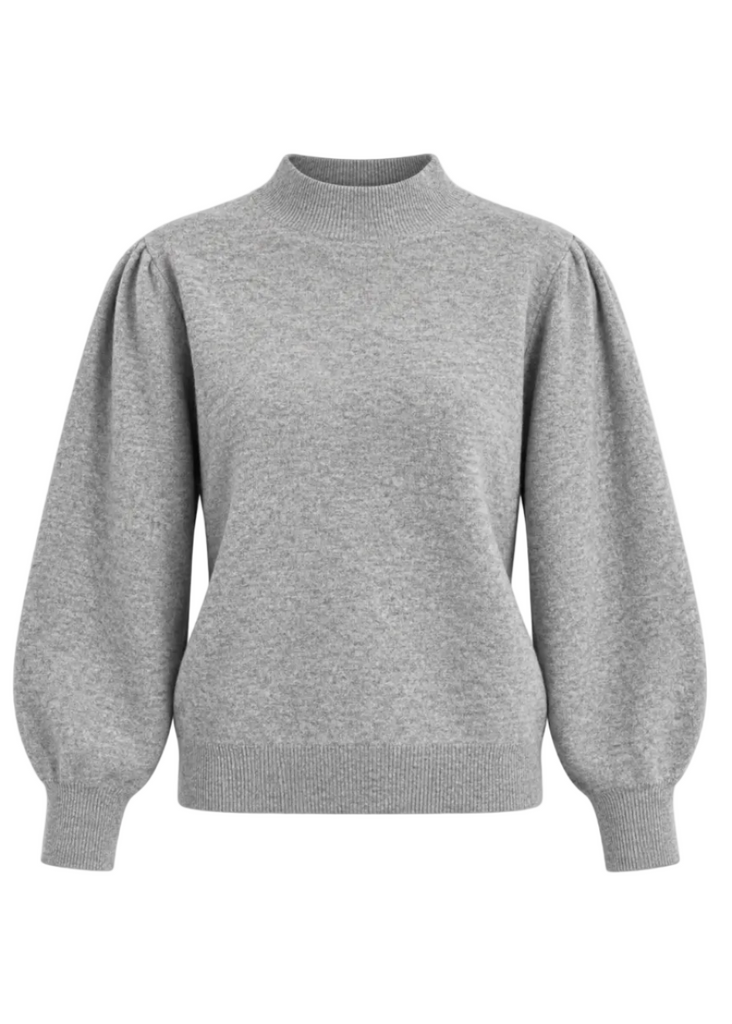 Ribbed Knit Mock Neck Sweater