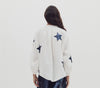 Make A Wish Linen Shirt - Off White with Dark Blue