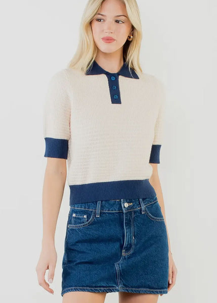 Waffle Knit Polo
