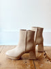Shakira Wood Ankle Booties