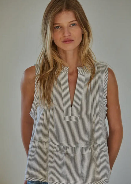 Striped Sleeveless Blouse