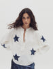 Make A Wish Linen Shirt - Off White with Dark Blue