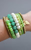 Green and White Wrap Bracelet