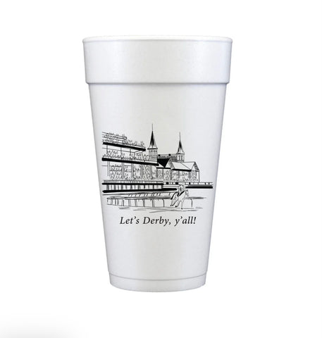 Let's Derby Y'all Foam Cups