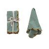 Cotton Scalloped Napkins with Contrasting Stitched Edges