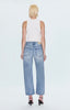 LEXI MID RISE BOWED STRAIGHT JEAN - BOWIE
