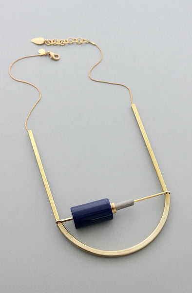 Geometric Vintage Lucite Chain Necklace