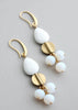 White and Opal Earrings
