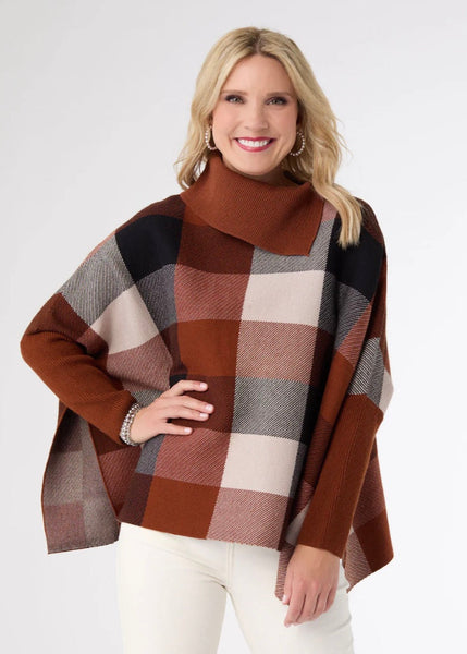 Loren Colorblock Poncho