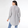 Tianna Striped Tunic Top with Cinched Sleeve