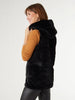 Lyric Faux Fur Hooded Vest - Black