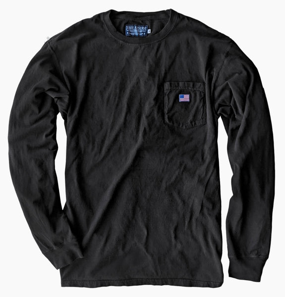 E PLURIBUS UNUM POCKET TEE (LS)