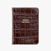 Mini Wine Notes - Brown Embossed Croc Leather
