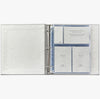 Large 3-Ring Clear Pocket Album - Black Nappa Cowhide Leather