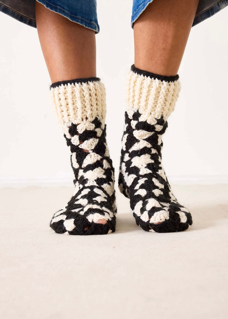 La Paz Crochet Slipper Socks