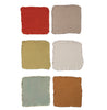 Woven Cotton Double Cloth Napkins w/ Contrasting Stitched Edge