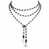 Peace Cross Beaded Lariat