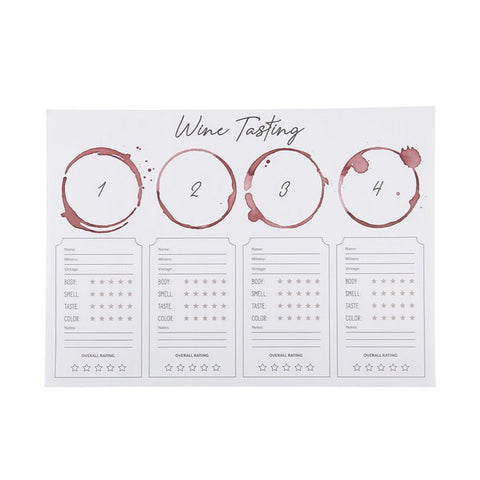 Tasting Placemat