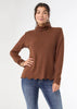 Ariana Turtleneck Top with Scalloped Trim