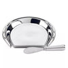 Silver Plated 3-D Horseshoe Cheese Plate with Knife
