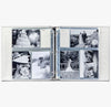 Large 3-Ring Clear Pocket Album - White Nappa Cowhide Leather