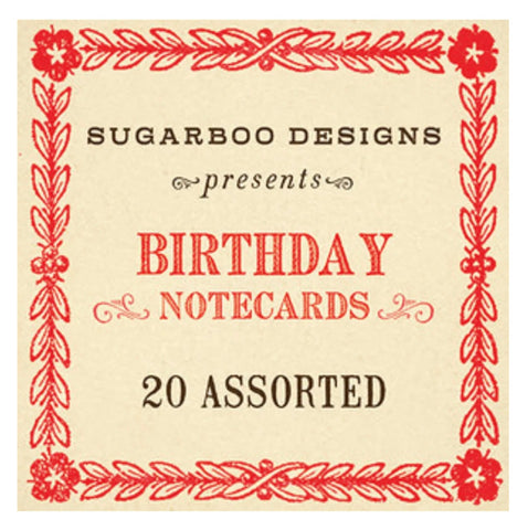 Birthday Notecards - Assorted Set of 20